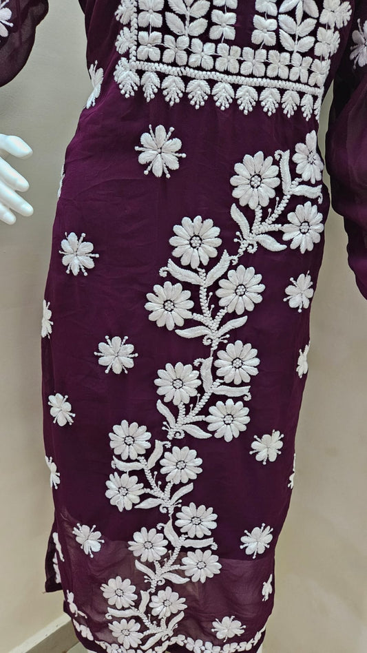 Kurti - Georgette material with Embroidery work